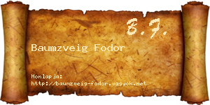 Baumzveig Fodor névjegykártya